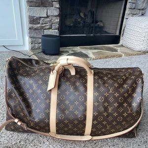 Louis Vuitton Keepall 60 Bandouliere Boston Bag